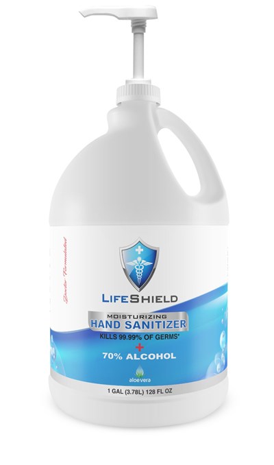 128 Oz Lifeshield Hand Sanitizer Eth 70 Pump Bottle